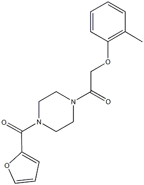 2-[4-(2-furoyl)-1-piperazinyl]-2-oxoethyl 2-methylphenyl ether|