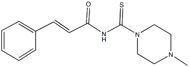 N-[(4-methyl-1-piperazinyl)carbothioyl]-3-phenylacrylamide,,结构式