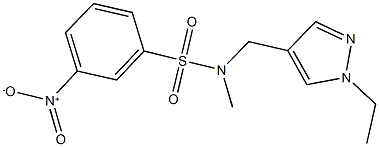 N-[(1-ethyl-1H-pyrazol-4-yl)methyl]-3-nitro-N-methylbenzenesulfonamide Structure