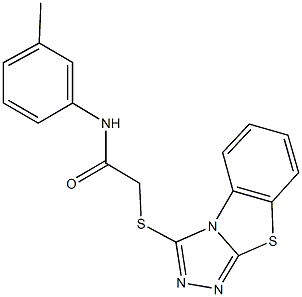 N-(3-methylphenyl)-2-([1,2,4]triazolo[3,4-b][1,3]benzothiazol-3-ylsulfanyl)acetamide Structure