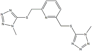 2,6-bis{[(1-methyl-1H-tetraazol-5-yl)sulfanyl]methyl}pyridine Structure