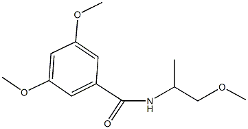 3,5-dimethoxy-N-(2-methoxy-1-methylethyl)benzamide 结构式