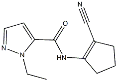 N-(2-cyano-1-cyclopenten-1-yl)-1-ethyl-1H-pyrazole-5-carboxamide 化学構造式