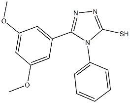 5-(3,5-dimethoxyphenyl)-4-phenyl-4H-1,2,4-triazol-3-yl hydrosulfide