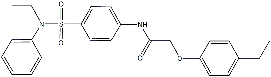 N-{4-[(ethylanilino)sulfonyl]phenyl}-2-(4-ethylphenoxy)acetamide,,结构式