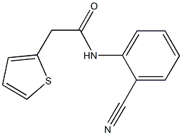 N-(2-cyanophenyl)-2-(2-thienyl)acetamide Struktur