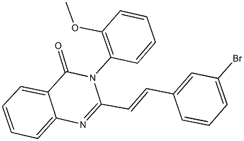 2-[2-(3-bromophenyl)vinyl]-3-(2-methoxyphenyl)-4(3H)-quinazolinone Structure