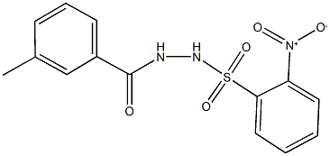 2-nitro-N'-(3-methylbenzoyl)benzenesulfonohydrazide Struktur