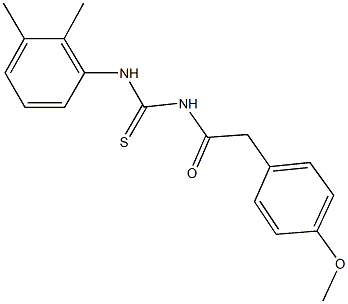 N-(2,3-dimethylphenyl)-N'-[(4-methoxyphenyl)acetyl]thiourea Struktur