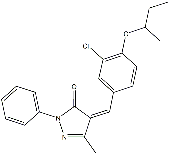 4-(4-sec-butoxy-3-chlorobenzylidene)-5-methyl-2-phenyl-2,4-dihydro-3H-pyrazol-3-one Structure