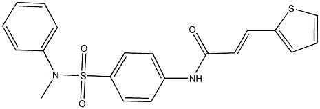 N-{4-[(methylanilino)sulfonyl]phenyl}-3-(2-thienyl)acrylamide Struktur