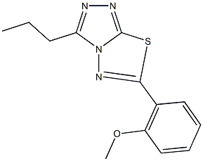 methyl 2-(3-propyl[1,2,4]triazolo[3,4-b][1,3,4]thiadiazol-6-yl)phenyl ether,,结构式