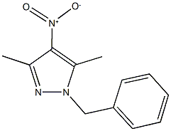 1-benzyl-4-nitro-3,5-dimethyl-1H-pyrazole 化学構造式