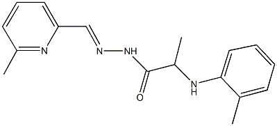 N'-[(6-methyl-2-pyridinyl)methylene]-2-(2-toluidino)propanohydrazide Structure