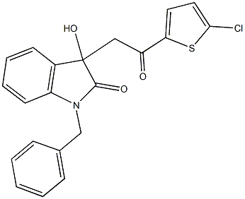  1-benzyl-3-[2-(5-chloro-2-thienyl)-2-oxoethyl]-3-hydroxy-1,3-dihydro-2H-indol-2-one