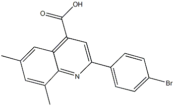 2-(4-bromophenyl)-6,8-dimethyl-4-quinolinecarboxylic acid,,结构式