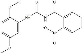 N-(2,5-dimethoxyphenyl)-N'-{2-nitrobenzoyl}thiourea Struktur