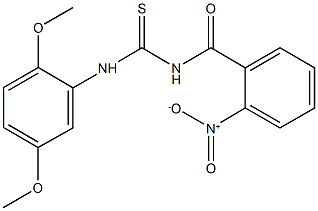 N-(2,5-dimethoxyphenyl)-N'-{2-nitrobenzoyl}thiourea 化学構造式