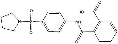 2-{[4-(pyrrolidin-1-ylsulfonyl)anilino]carbonyl}benzoic acid Structure