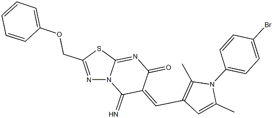  6-{[1-(4-bromophenyl)-2,5-dimethyl-1H-pyrrol-3-yl]methylene}-5-imino-2-(phenoxymethyl)-5,6-dihydro-7H-[1,3,4]thiadiazolo[3,2-a]pyrimidin-7-one