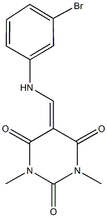 5-[(3-bromoanilino)methylene]-1,3-dimethyl-2,4,6(1H,3H,5H)-pyrimidinetrione,,结构式