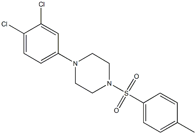 1-(3,4-dichlorophenyl)-4-[(4-methylphenyl)sulfonyl]piperazine 化学構造式
