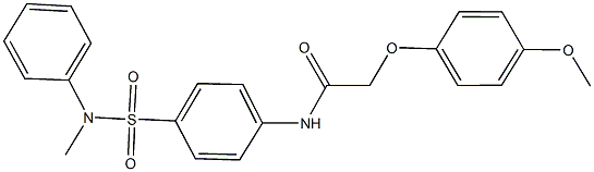 2-(4-methoxyphenoxy)-N-{4-[(methylanilino)sulfonyl]phenyl}acetamide