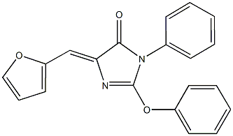 5-(2-furylmethylene)-2-phenoxy-3-phenyl-3,5-dihydro-4H-imidazol-4-one Structure