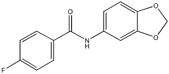 N-(1,3-benzodioxol-5-yl)-4-fluorobenzamide,,结构式