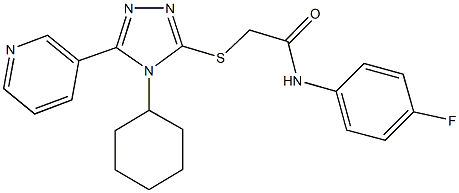 2-{[4-cyclohexyl-5-(3-pyridinyl)-4H-1,2,4-triazol-3-yl]sulfanyl}-N-(4-fluorophenyl)acetamide|