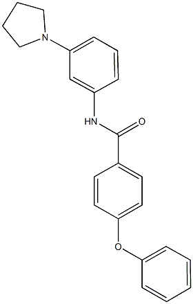 4-phenoxy-N-[3-(1-pyrrolidinyl)phenyl]benzamide 结构式
