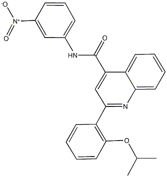 N-{3-nitrophenyl}-2-(2-isopropoxyphenyl)-4-quinolinecarboxamide,,结构式