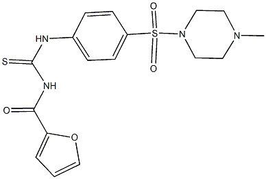 N-(2-furoyl)-N'-{4-[(4-methyl-1-piperazinyl)sulfonyl]phenyl}thiourea Struktur