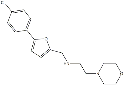 N-{[5-(4-chlorophenyl)-2-furyl]methyl}-N-[2-(4-morpholinyl)ethyl]amine,,结构式