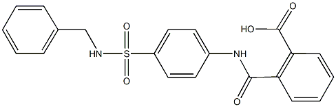 2-({4-[(benzylamino)sulfonyl]anilino}carbonyl)benzoic acid Structure