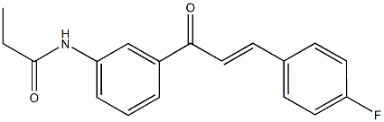 N-{3-[3-(4-fluorophenyl)acryloyl]phenyl}propanamide Struktur