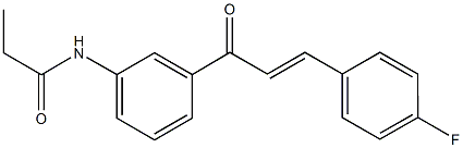 N-{3-[3-(4-fluorophenyl)acryloyl]phenyl}propanamide Structure