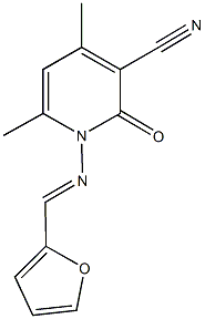  1-[(2-furylmethylene)amino]-4,6-dimethyl-2-oxo-1,2-dihydropyridine-3-carbonitrile