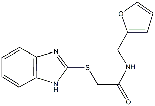 2-(1H-benzimidazol-2-ylsulfanyl)-N-(2-furylmethyl)acetamide Struktur