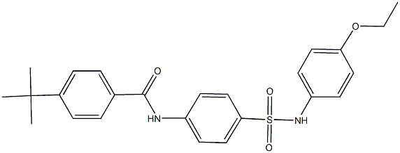 4-tert-butyl-N-{4-[(4-ethoxyanilino)sulfonyl]phenyl}benzamide,,结构式