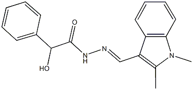 N'-[(1,2-dimethyl-1H-indol-3-yl)methylene]-2-hydroxy-2-phenylacetohydrazide Structure