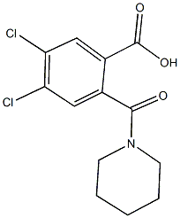 4,5-dichloro-2-(1-piperidinylcarbonyl)benzoic acid,,结构式