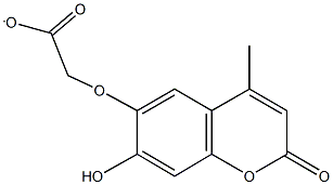 [(7-hydroxy-4-methyl-2-oxo-2H-chromen-6-yl)oxy]acetic acid,,结构式