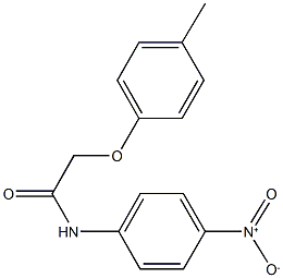 N-{4-nitrophenyl}-2-(4-methylphenoxy)acetamide,,结构式