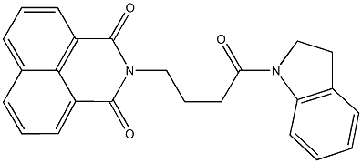 2-[4-(2,3-dihydro-1H-indol-1-yl)-4-oxobutyl]-1H-benzo[de]isoquinoline-1,3(2H)-dione Structure