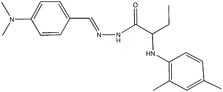 N'-[4-(dimethylamino)benzylidene]-2-(2,4-dimethylanilino)butanohydrazide Structure