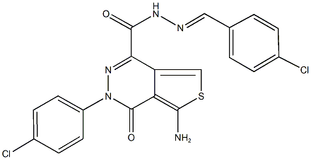 5-amino-N'-(4-chlorobenzylidene)-3-(4-chlorophenyl)-4-oxo-3,4-dihydrothieno[3,4-d]pyridazine-1-carbohydrazide