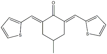 4-methyl-2,6-bis(2-thienylmethylene)cyclohexanone Struktur