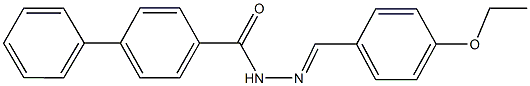 N'-(4-ethoxybenzylidene)[1,1'-biphenyl]-4-carbohydrazide Struktur