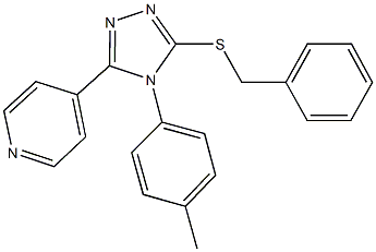 benzyl 4-(4-methylphenyl)-5-(4-pyridinyl)-4H-1,2,4-triazol-3-yl sulfide Struktur